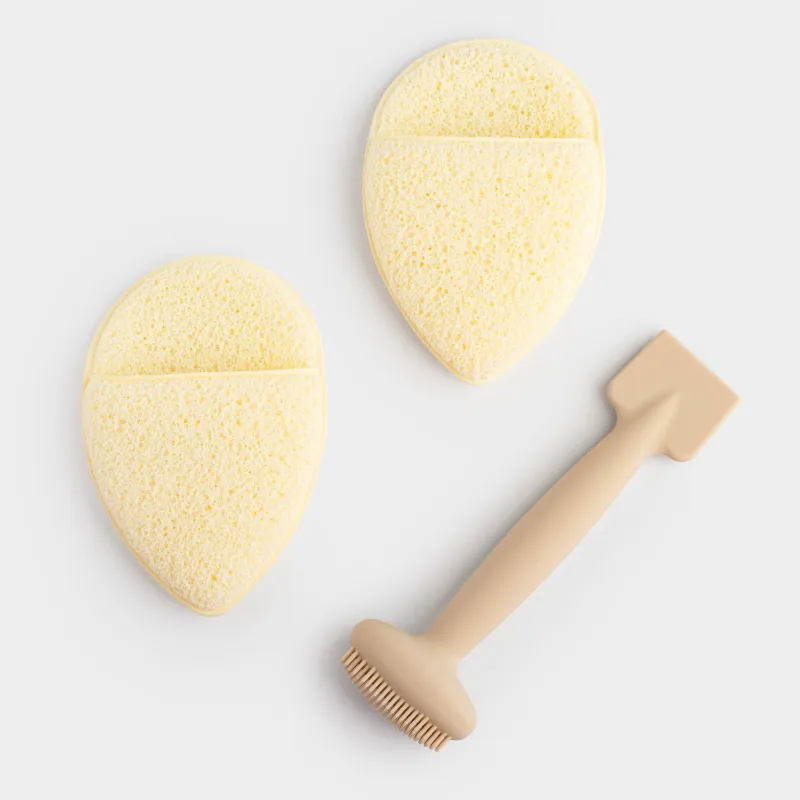 Набор для очищения кожи лица, 3 пр, спонж/щетка-лопатка, силикон/полиуретан, Beauty G, image-0