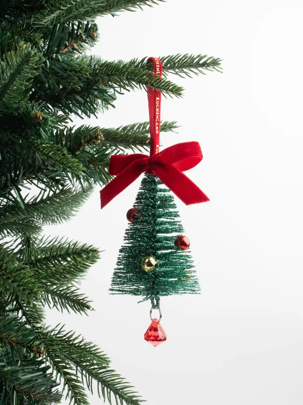 Игрушка елочная, 12 см, Елка с кристаллами, Spruce bell, image-3