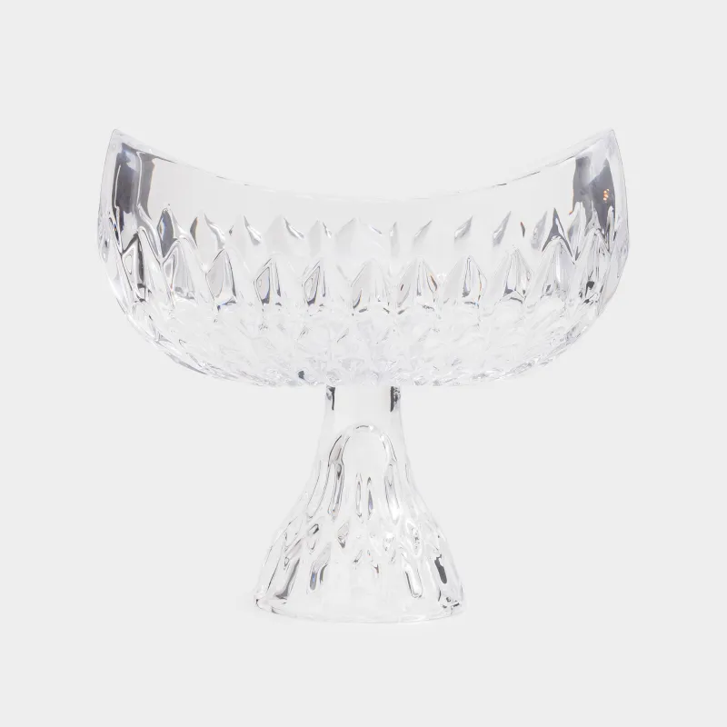 Конфетница, 18х16 см, на ножке, стекло Р, Rhomb, image-1