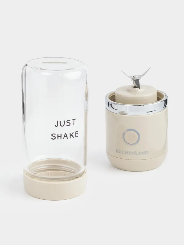 Блендер персональный, 380 мл, 67 Вт, портативный, заряжаемый, стекло/пластик, мокко, Handy, image-5