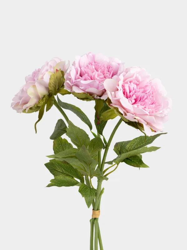 Букет искусственный, 40 см, полиэстер, Светло-розовые пионы, Peony garden, image-2
