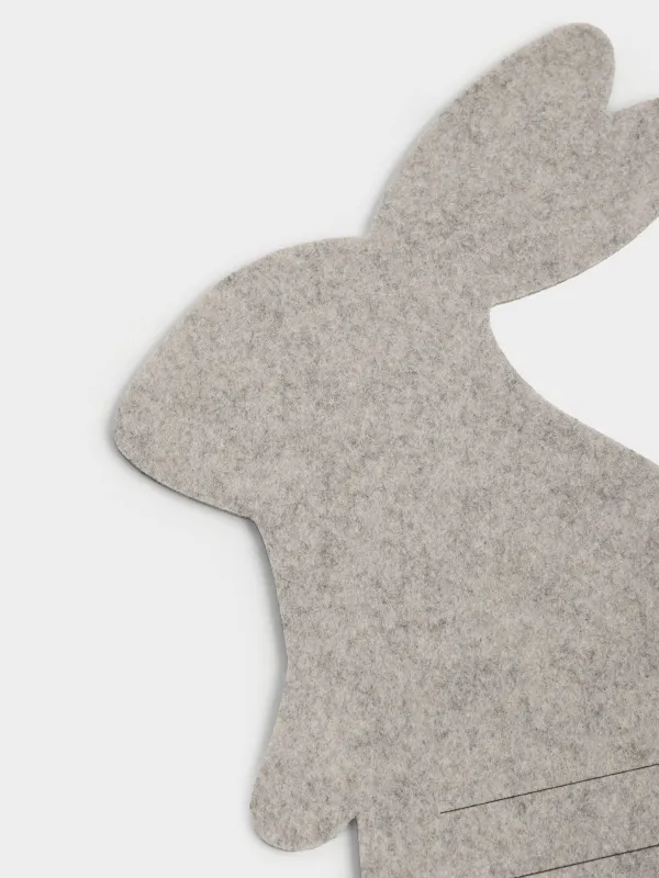 Карман для столовых приборов, 30х20 см, фетр, бежевый, Кролик, Felt mat, image-2