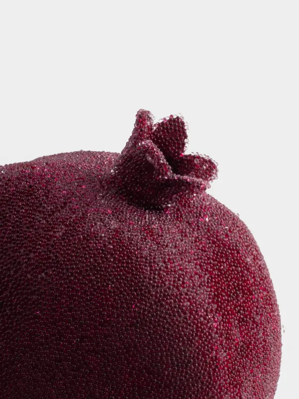 Игрушка елочная, 10 см, пенопласт, красно-зеленая, Гранат, Fruits, image-2