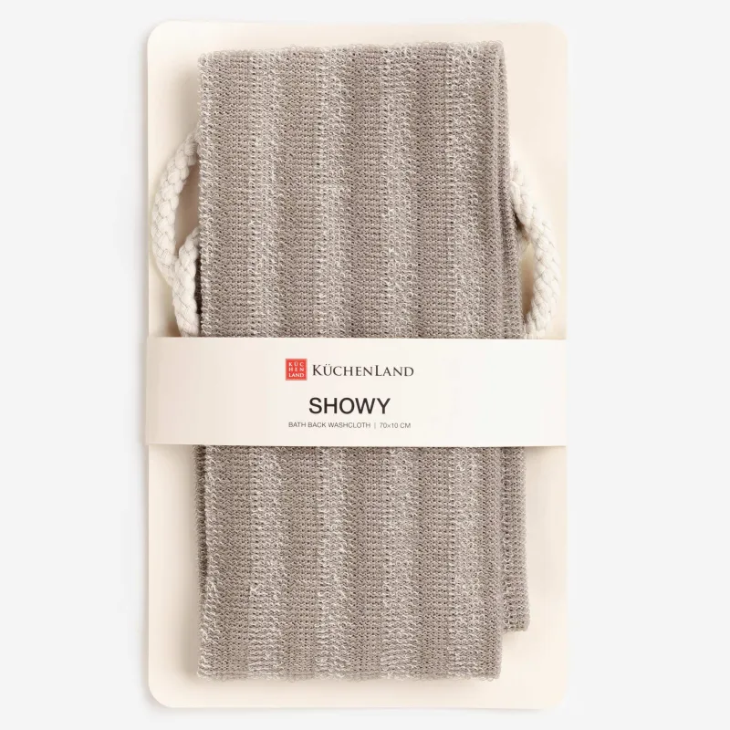 Мочалка-лента для тела, отшелушивающая, с ручками, Showy, image-5