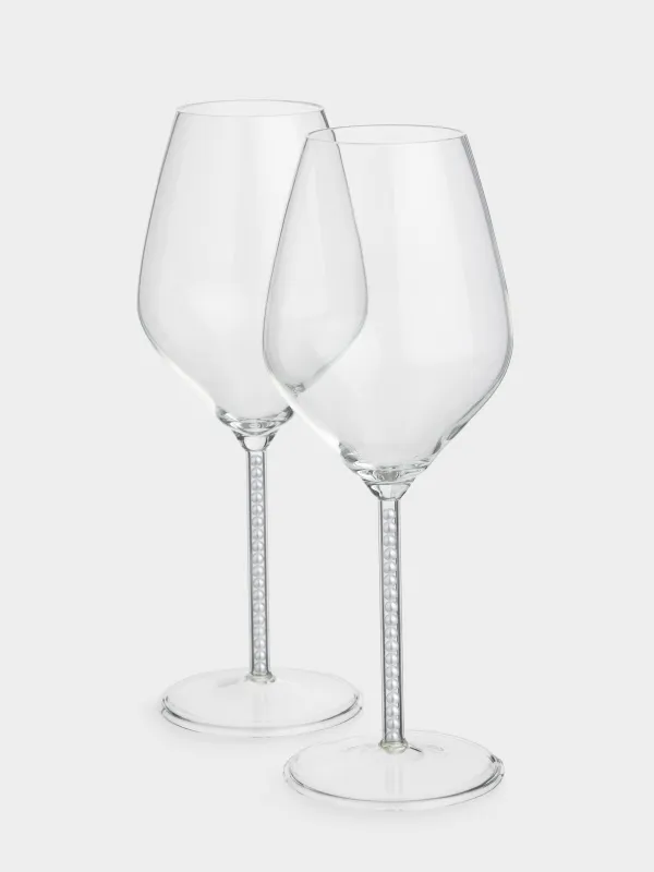 Бокал для вина, 450 мл, 2 шт, с жемчужинами, стекло/пластик, Crystal pearl, image-1