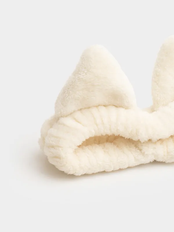 Повязка для волос, 12 см, детская, полиэстер, бежевая, Кот, Cat, image-1