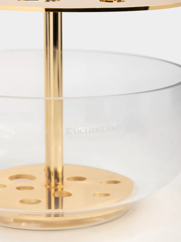 Ваза для цветов, 24х18 см, стекло/сталь, Fantastic, image-2