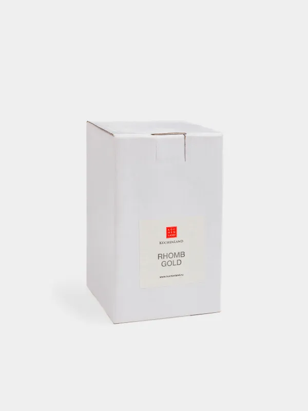 Стакан, 340 мл, с золотистым кантом, Rhomb gold, image-3