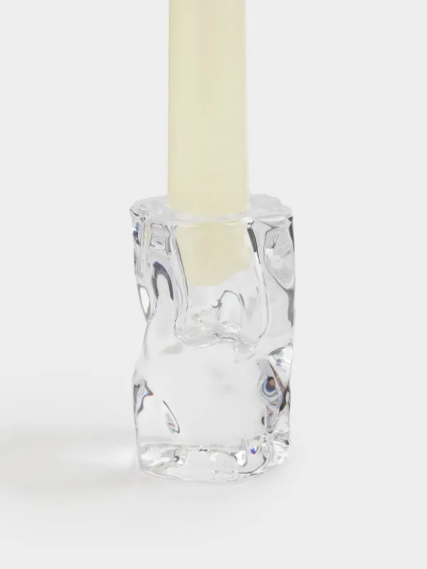 Подсвечник, 8 см, для тонкой свечи, стекло, Concave, image-3