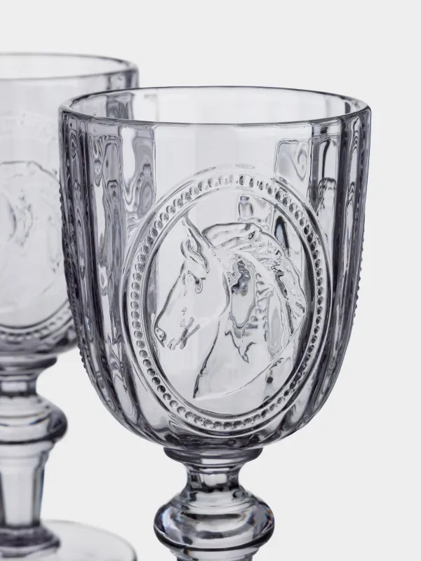 Бокал-кубок для вина, 2 шт, Конь, Clear pattern, image-4