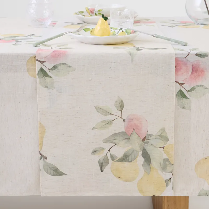 Дорожка настольная, 40х160 см, Груши на ветках, Fruit garden