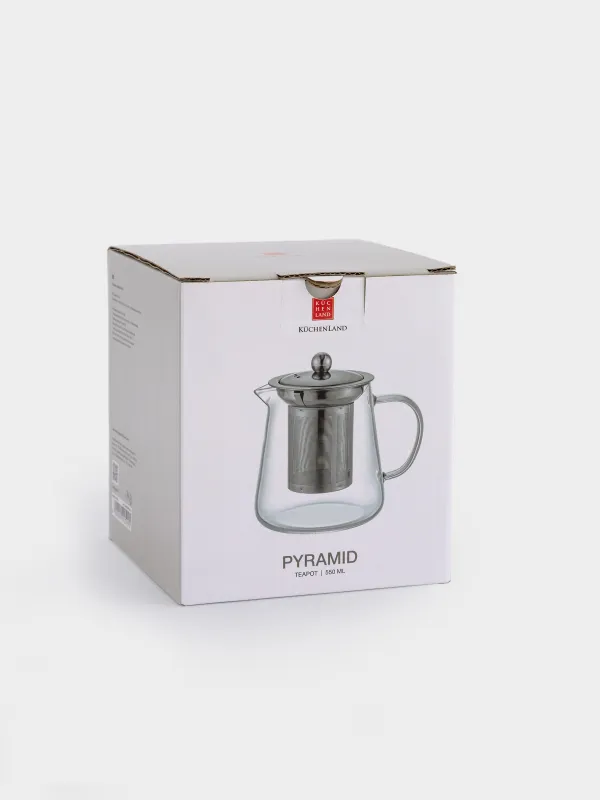 Чайник заварочный, 550 мл, стекло Б/сталь, Pyramid, image-4