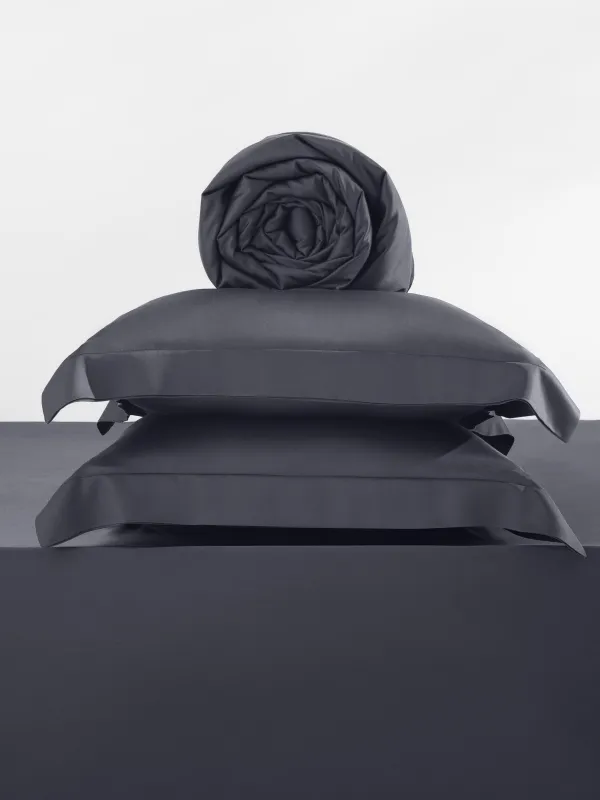 КПБ евро, бамбук, серо-синий, Pure bamboo, image-2