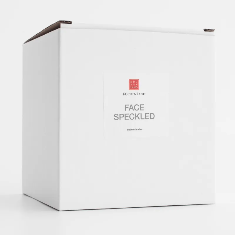 Кружка, 420 мл, керамика, белая, в крапинку, Лицо, Face speckled, image-5