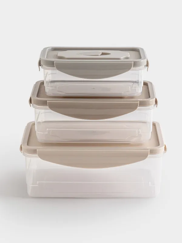 Набор контейнеров, 3 шт, с клапаном, Clip, image-0