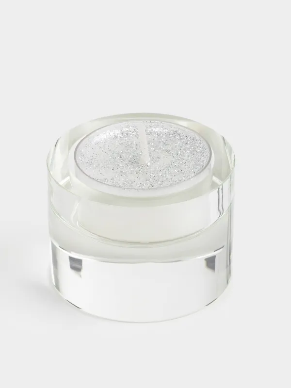 Подсвечник, 5х4 см, для чайной свечи, кристальное стекло, Lux crystal, image-2