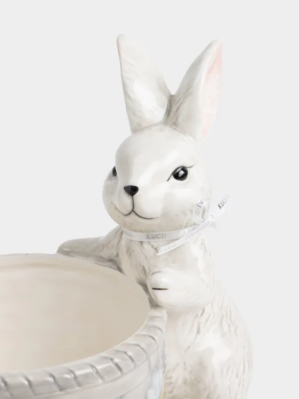 Конфетница, 22х20 см, Кролик с корзиной в цветах, Easter, image-2