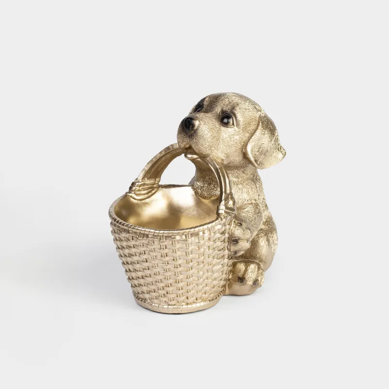 Конфетница, 19х18 см, Лабрадор с корзиной, Dog