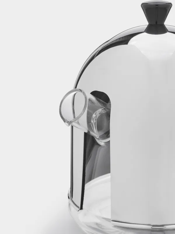 Чайник заварочный, 600 мл, крышка-грелка, стекло Б/сталь, черная ручка, Купол, Affogato, image-3