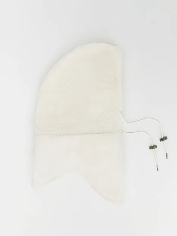 Капор детский, единый размер, с завязками, шерпа, молочный, Cutecor, image-0