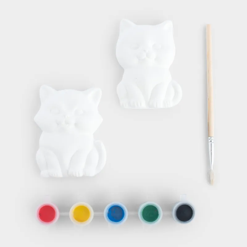 Набор для творчества, 2 пр, гипс, роспись, Кошечка и лисенок, Creative
