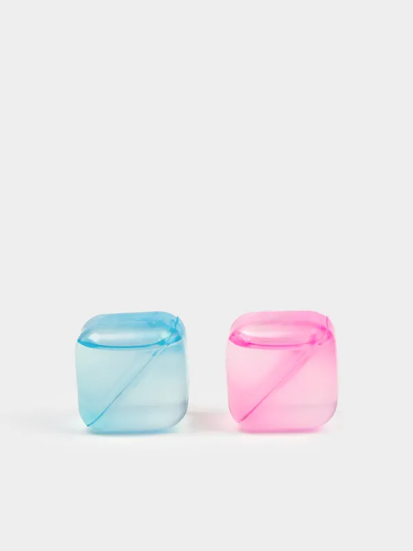 Набор кубиков для охлаждения напитков, 10 шт, пластик, розовый/голубой, Cool party, image-4