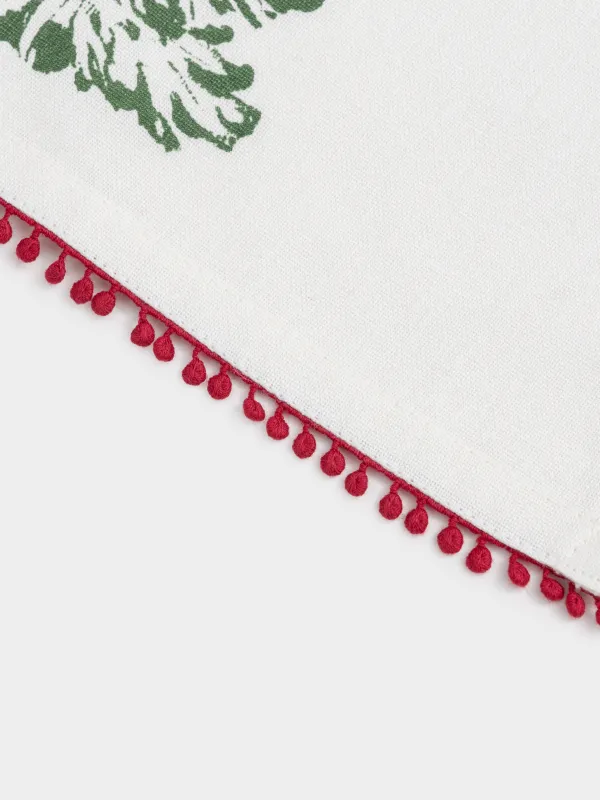 Полотенце кухонное, 40х60 см, хлопок, молочное, Новогодняя елка, Christmas, image-2