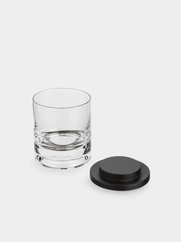 Стакан для виски, 10 см, 340 мл, 2 шт, на подставке, стекло/дерево, Clear, image-5