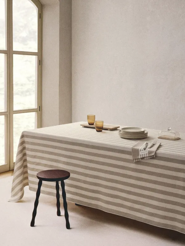 Скатерть, 160х160 см, Полосы, Wide stripes, image-0