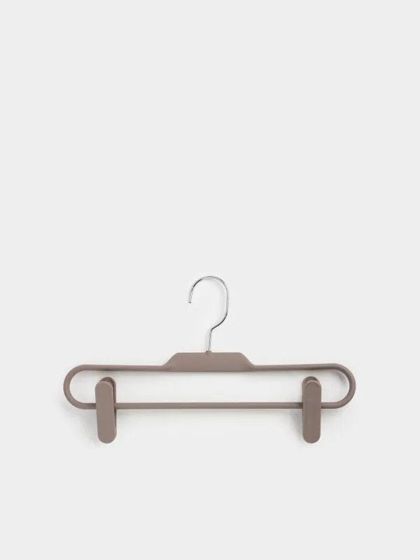 Вешалка для брюк/юбок, 36 см, с зажимами, пластик, мокко, Good house, image-0