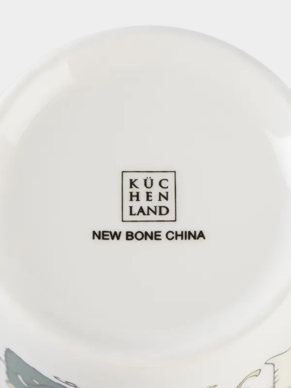 Кружка, 420 мл, фарфор N, бело-красная, Коты на каникулах, Cat, image-5