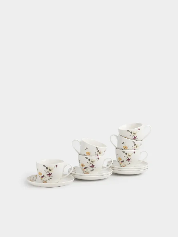 Пара чайная, на 6 перс, 220 мл, Желтые цветы, Floweri, image-0