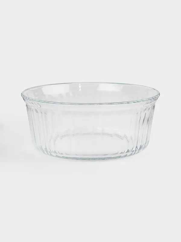 Форма для запекания, 22 см, 2,2 л, с крышкой, стекло Т, круглая, Cook ribbed, image-2