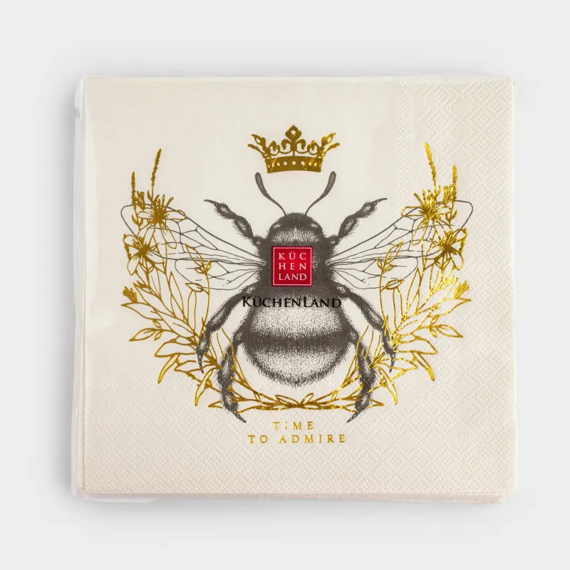 Салфетки бумажные, 33х33 см, 20 шт, Пчела, Honey, image-3