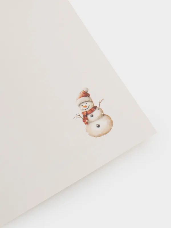 Открытка подарочная, 12х17 см, бумага, серебристая, Зимний город, Snowy house, image-4