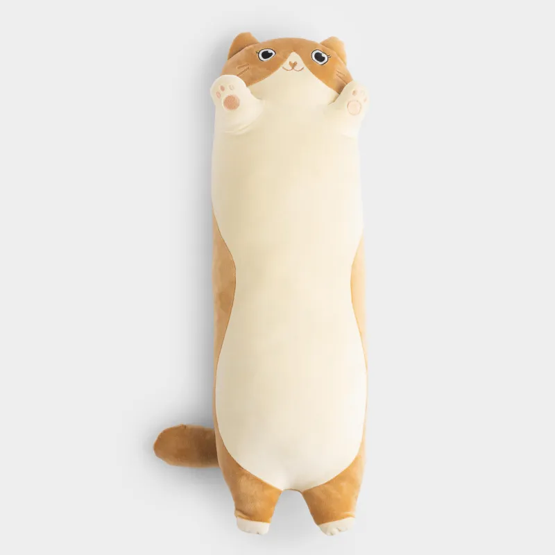 Подушка декоративная, 65х21 см, спандекс, молочная, Кот, Cat, image-0