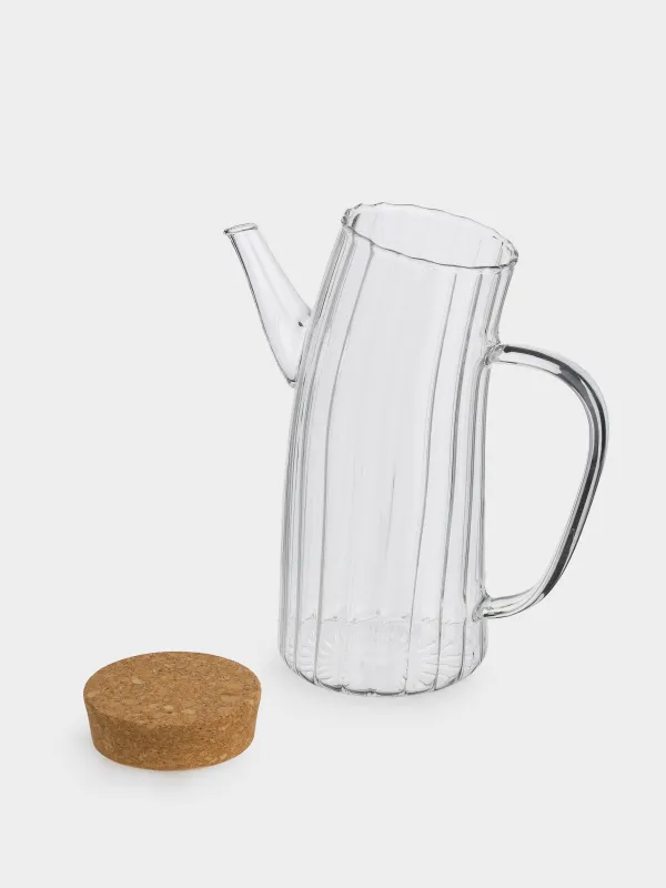 Емкость для масла или уксуса, 750 мл, с крышкой, стекло Б/пробка, Camellia cork, image-2