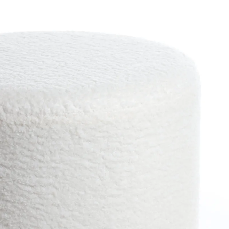 Пуфик, 37х43 см, букле, молочный, Boucle, image-1