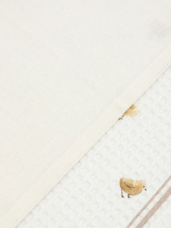 Полотенце кухонное, 40х60 см, 2 шт, хлопок, бежевое, Кролик и цыплята, Natural Easter, image-4