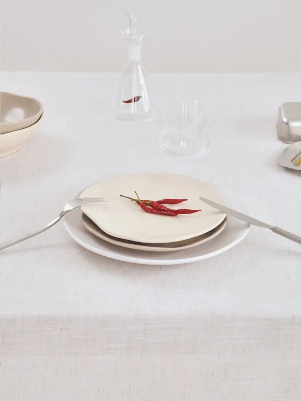 Скатерть, 170х250 см, полиэстер/лен, бежевый меланж, Винтаж, Melange outline, image-2