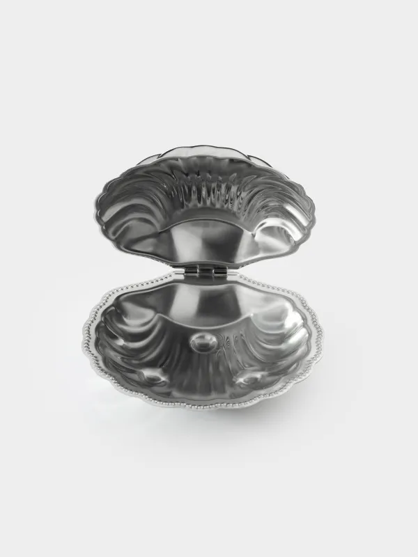 Икорница, 13 см, с крышкой, сталь, Ракушка, Shallow, image-5