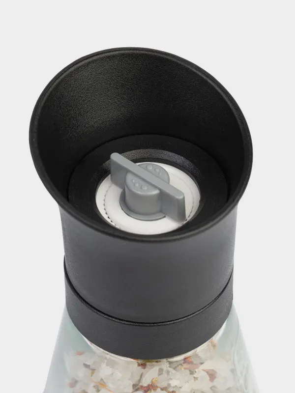 Мельница для специй, 13 см, механическая, стекло/пластик, Соль и травы, Seasoning BBQ, image-1