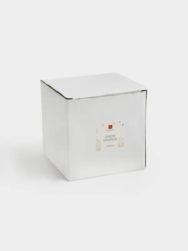 Емкость для хранения, 13х12 см, 680 мл, керамика, молочно-золотистая, Дом, Snow sparks, image-7