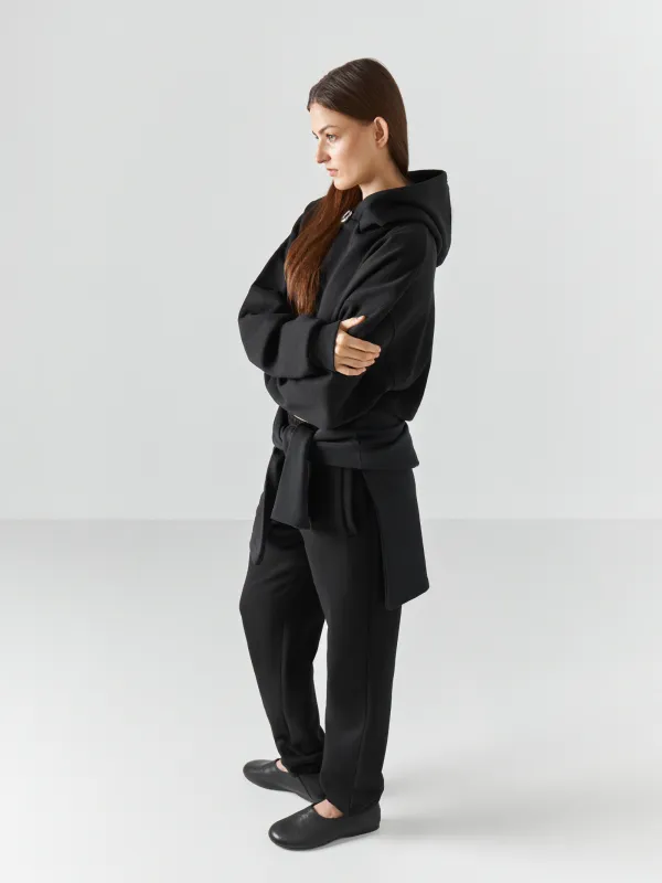 Худи женское, хлопок/полиэстер, черное, Fidelma, image-4