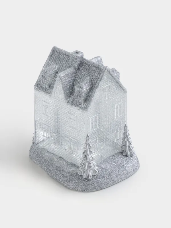 Снежный фонарь, 24 см, Silver style, image-2