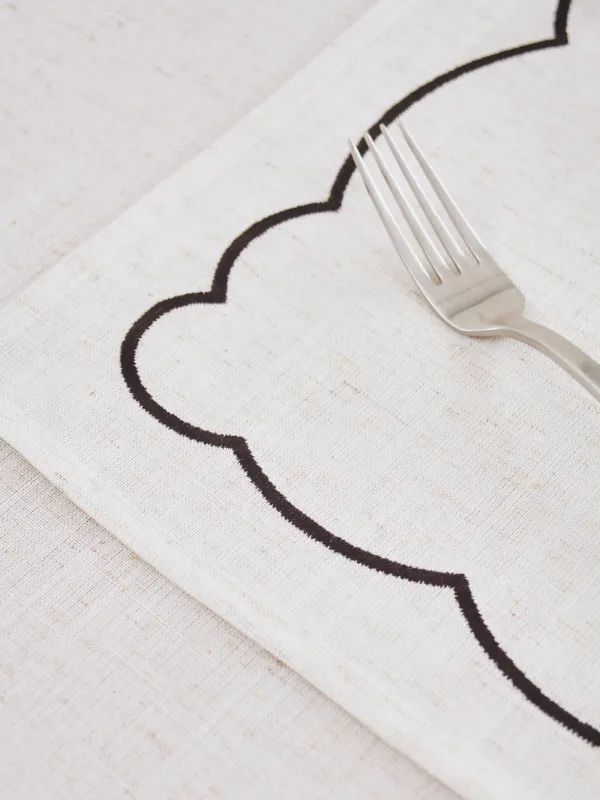 Салфетка под приборы, 30х45 см, полиэстер/лен, прямоугольная, бежевый меланж, Винтаж, Melange outline, image-4