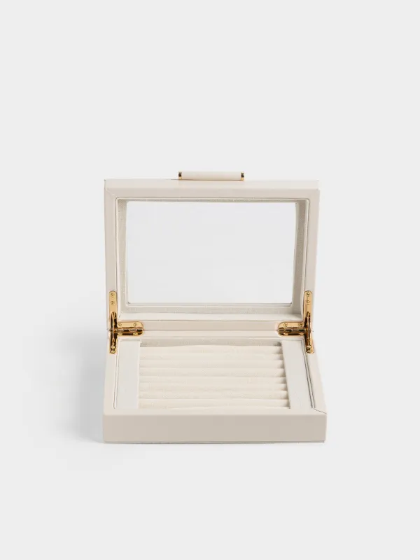 Шкатулка для украшений, 20х15 см, искусственная кожа/МДФ, бежевая, Premiere one, image-3