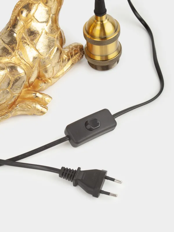 Светильник настольный, 16х11х25 см, полирезин, золотистый, Жираф, Giraffe, image-5