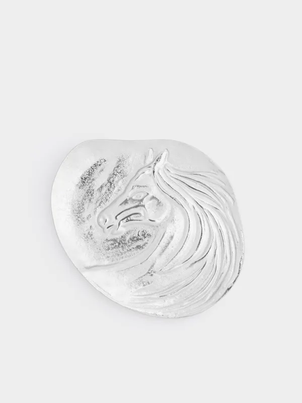 Блюдо декоративное, 18х21 см, Лошадь, Horse silver, image-0
