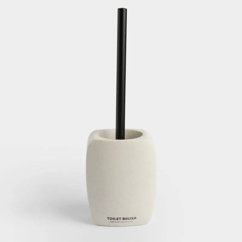 Ерш туалетный, 35 см, с подставкой, резина/цемент, песочный, Severe